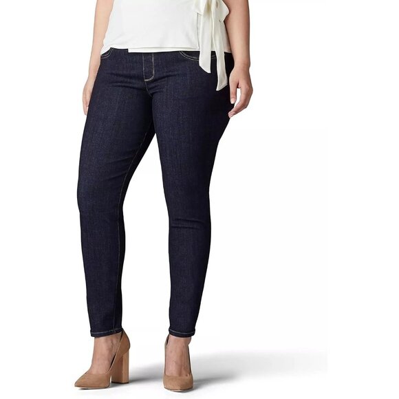 Lee Women's Plus Size Sculpting Slim‎ Fit Skinny Leg Pull on 22W Slumber - Picture 1 of 14